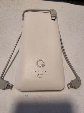 PB147AC 10000mAh Portable Power Bank with Built-in AC Plug and Cables